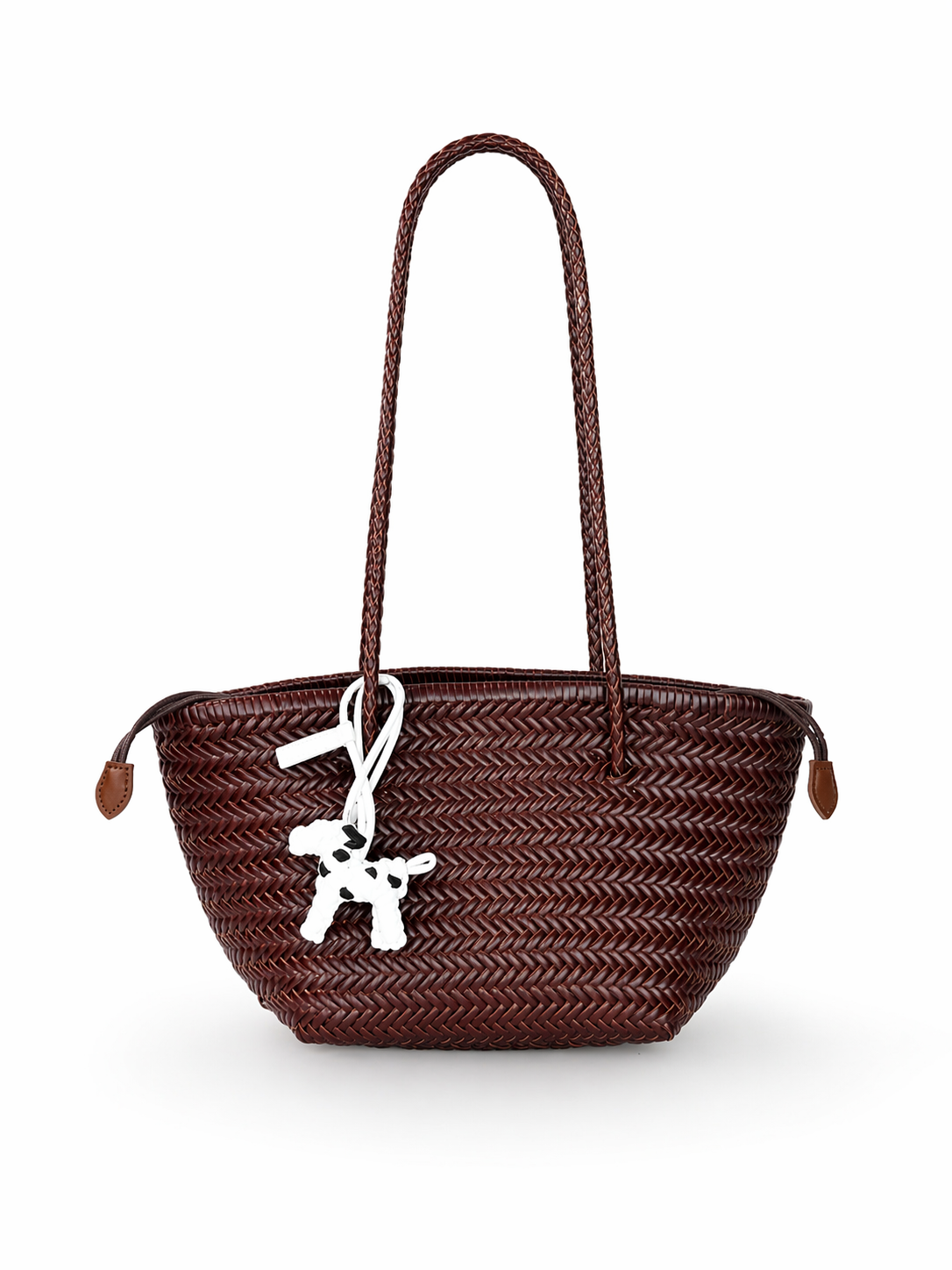 Woven Leather Bucket Bag